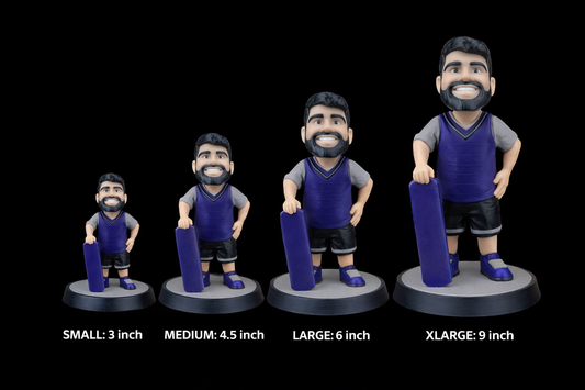Your Character Skateboard Statue 3D Printed | Custom 3D Figurine