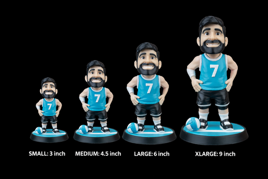 Your Character Voleyball Statue 3D Printed | Custom 3D Figurine
