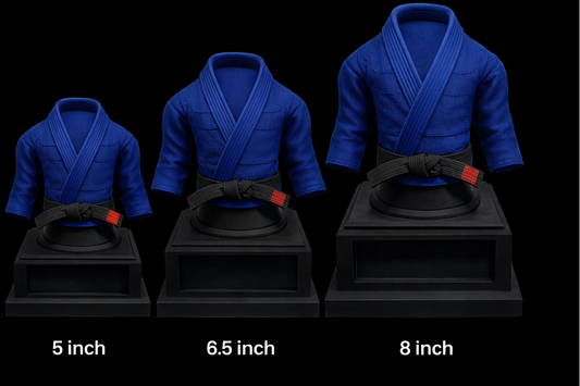 BJJ Trophy Statue – 3D Printed Gi with Belt Rank