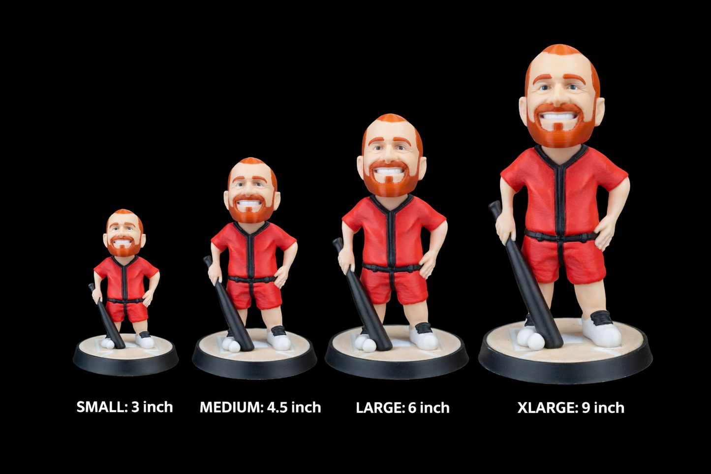 Your Character Baseball Statue 3D Printed | Custom 3D Figurine