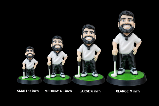 Your Character Golf Statue 3D Printed | Custom 3D Figurine