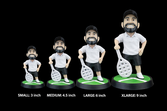 Your Character Tennis Statue 3D Printed | Custom 3D Figurine