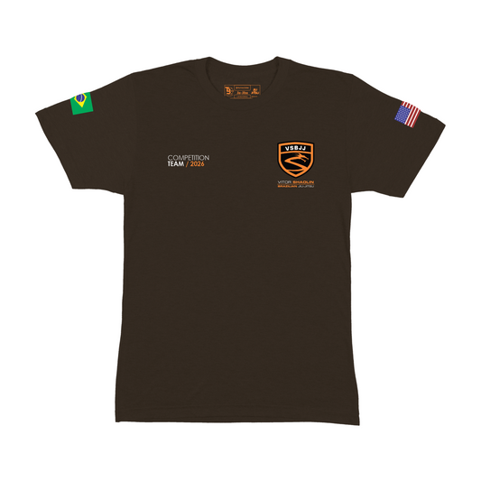 Vitor Shaolin  Team 2026 VSBJJA Uniform Espresso coffee brown T-shirt