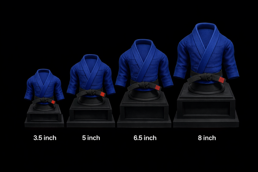 BJJ Trophy Statue – 3D Printed Gi with Belt Rank