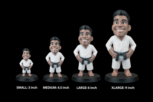 Your Character BJJ Statue 3D Printed | Custom 3D Figurine