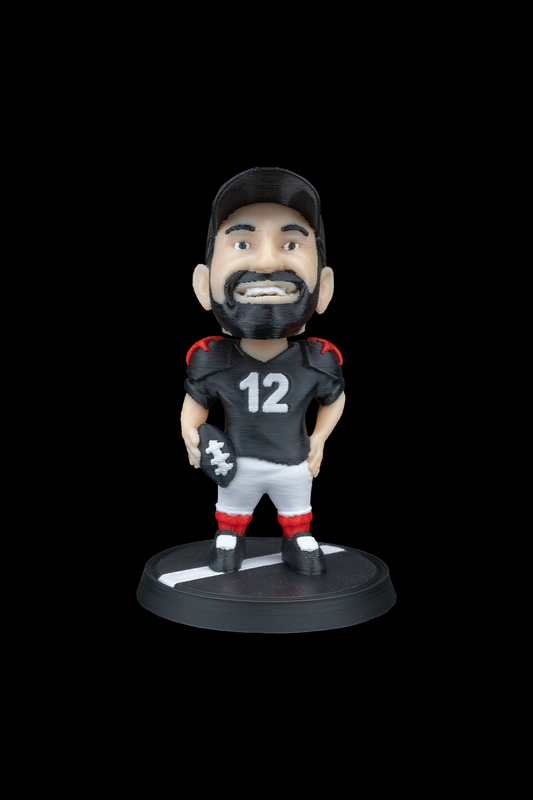 Your Character Football Statue 3D Printed | Custom 3D Figurine