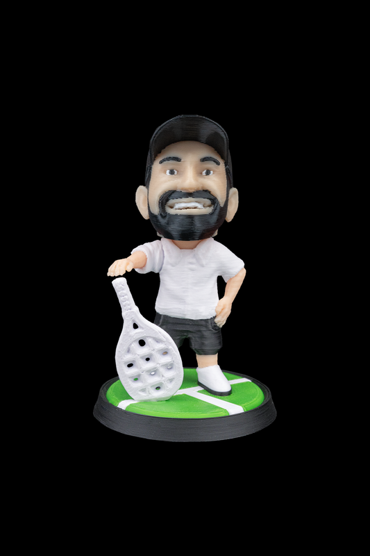 Your Character Tennis Statue 3D Printed | Custom 3D Figurine